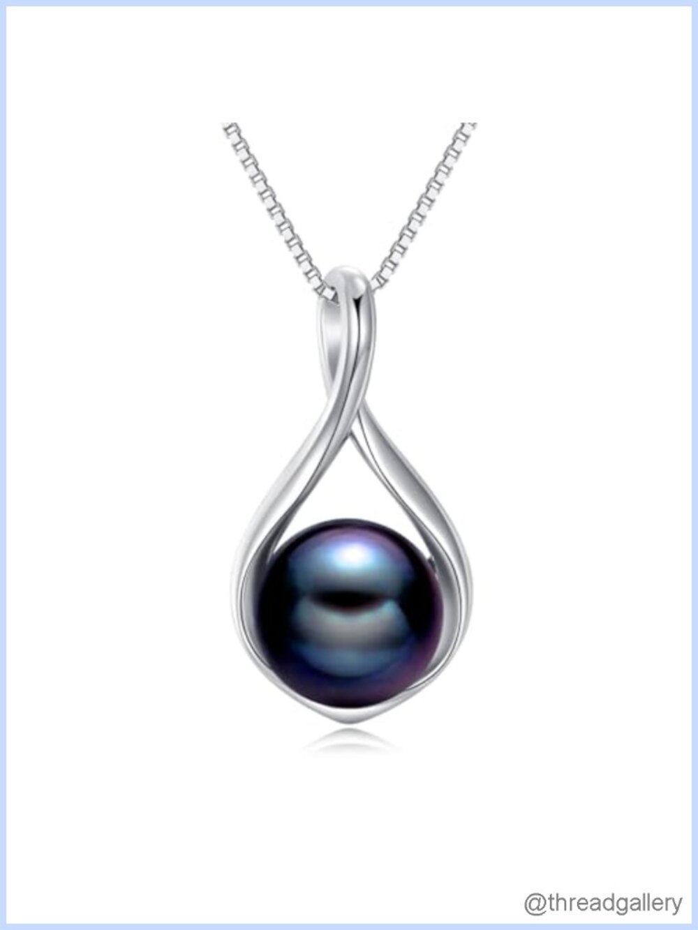 s925 Sterling Silver 18k White Gold Plated Infinity Pendant Necklace with
